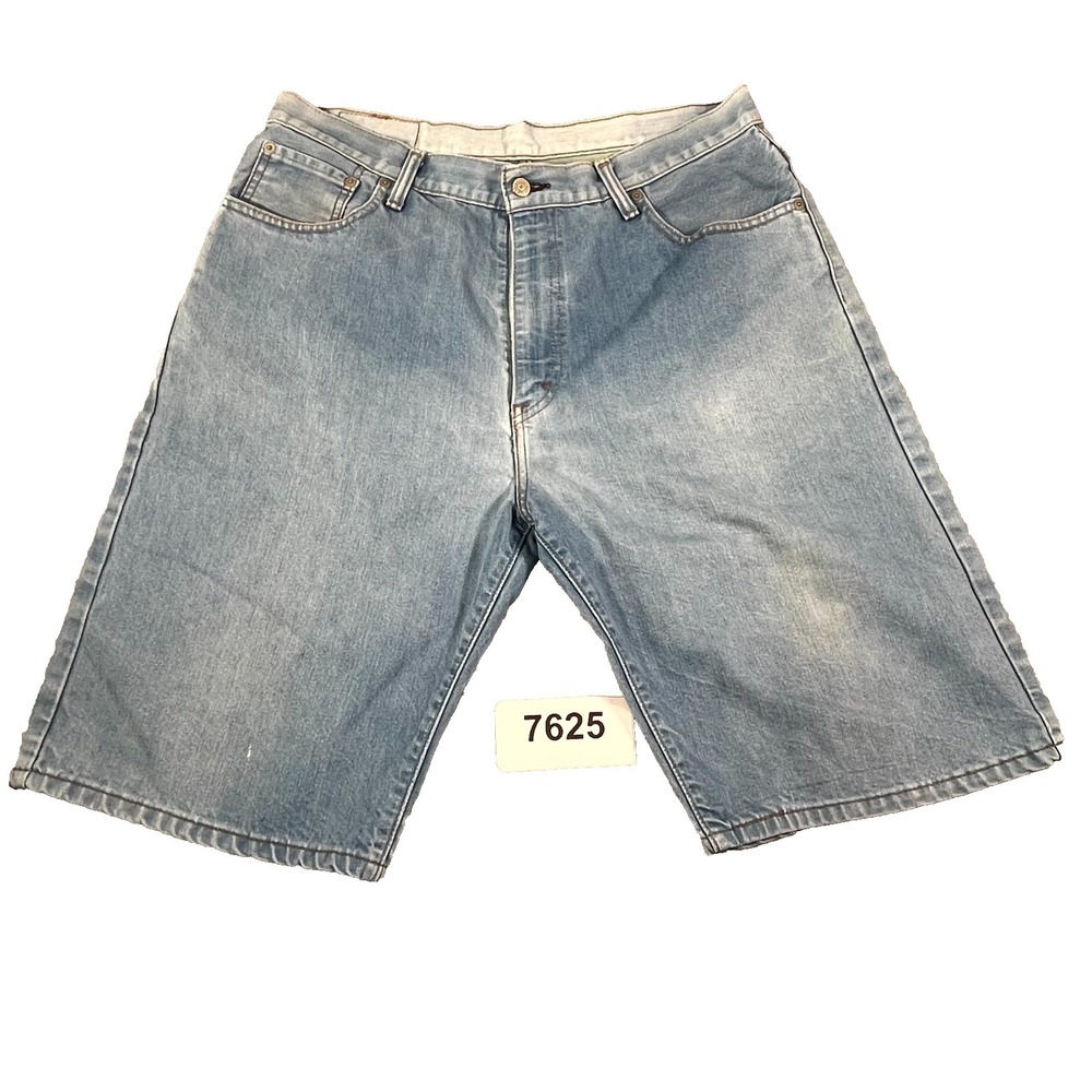 Levi's 569 Shorts Mens 36 Blue Denim Light Wash Flat Front Casual Outdoor